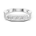 Load image into Gallery viewer, Five Stone Bar Mens Ring — 0.55ct