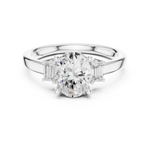 Load image into Gallery viewer, Marquette Oval Three-Stone Diamond Ring