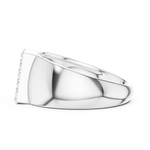 Load image into Gallery viewer, Rectangular Pavé Signet Mens Ring — 0.45ct