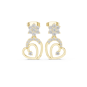 Solara Diamond Halo Stud Earrings