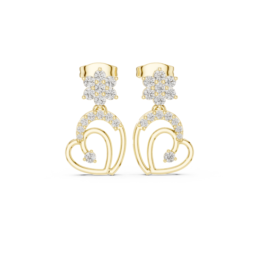 Solara Diamond Halo Stud Earrings