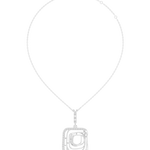 Load image into Gallery viewer, Square Spiral Pendant Necklace — 0.47ct