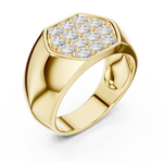 Load image into Gallery viewer, Cluster Face Mens Ring — 0.91ct