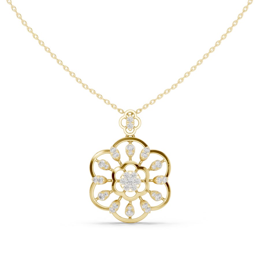 Floral Wheel Pendant — 0.84ct