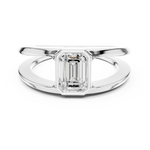 Load image into Gallery viewer, Emerald Bezel Mens Ring — 1.00ct