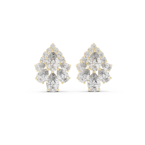 Marigold Diamond Halo Stud Earrings