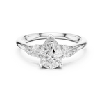 Load image into Gallery viewer, Cascade Pear Three-Stone Diamond Ring