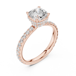Load image into Gallery viewer, Celeste 1.50ct Cushion Diamond Halo Engagement Ring