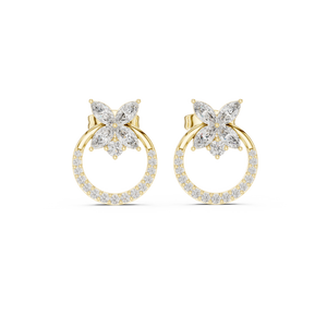 Allegra Diamond Halo Stud Earrings