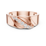 Load image into Gallery viewer, Graduated Diagonal Mens Ring — 0.14ct
