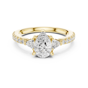 Dewdrop Pear Cut Diamond Ring