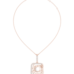 Load image into Gallery viewer, Square Spiral Pendant Necklace — 0.47ct