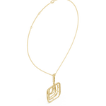 Load image into Gallery viewer, Square Spiral Pendant Necklace — 0.47ct