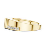 Load image into Gallery viewer, Geometric Sweep Mens Ring — 0.18ct