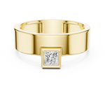 Load image into Gallery viewer, Princess Bezel Mens Ring — 0.25ct