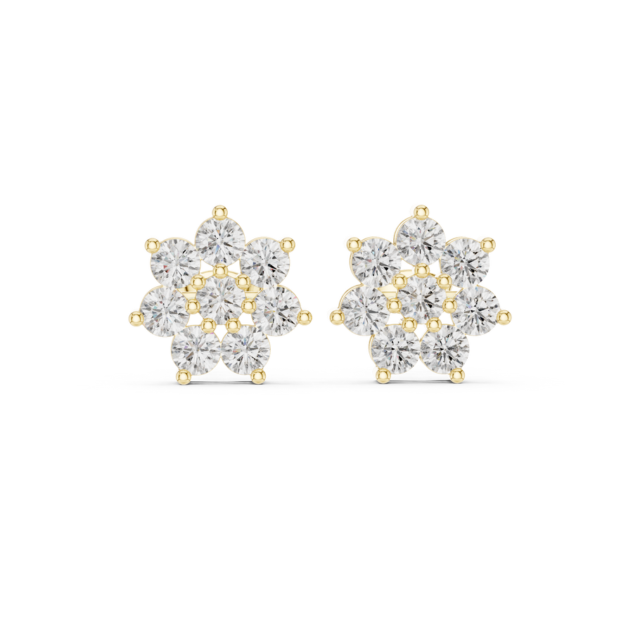 Faye Diamond Solitaire Stud Earrings