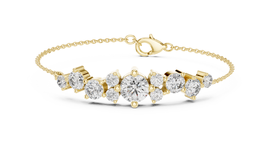 Cascading Cluster Bracelet — 3.03ct