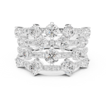 Load image into Gallery viewer, Golden Crown Multi-Row Diamond Cocktail Ring