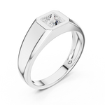 Load image into Gallery viewer, Princess Signet Mens Ring — 0.50ct