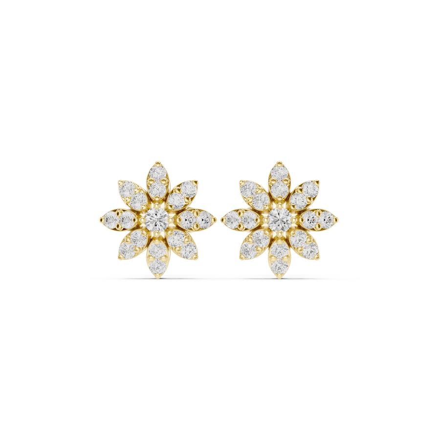 Pia Diamond Solitaire Stud Earrings