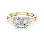 Load image into Gallery viewer, Versailles Asscher Three-Stone Diamond Ring