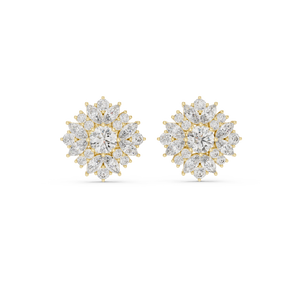 Damini Diamond Halo Stud Earrings