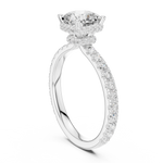 Load image into Gallery viewer, Celeste 1.50ct Cushion Diamond Halo Engagement Ring
