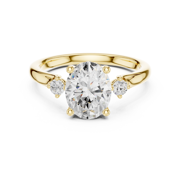Belle Oval Diamond Solitaire Ring