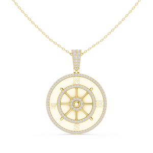 Ship Wheel Pendant — 1.41ct
