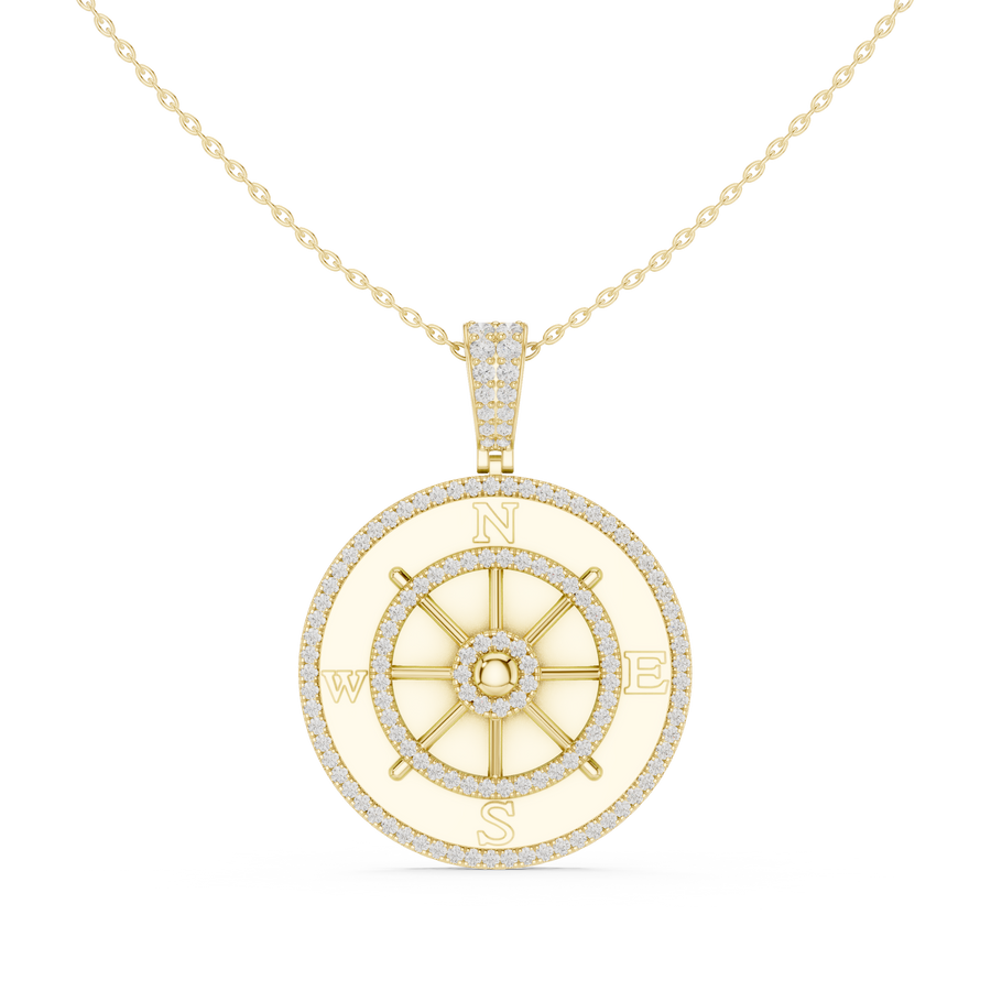 Ship Wheel Pendant — 1.41ct