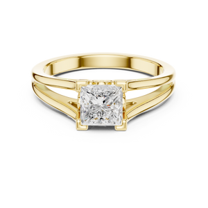 Classic 1.00ct Princess Cut Diamond Solitaire Ring