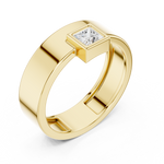 Load image into Gallery viewer, Princess Bezel Mens Ring — 0.25ct