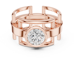 Load image into Gallery viewer, Crown Edge Mens Ring — 1.00ct