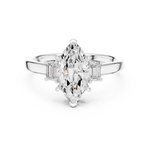 Load image into Gallery viewer, Celestia Marquise Three-Stone Diamond Engagement Ring
