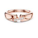 Load image into Gallery viewer, Diagonal Four Mens Ring — 0.07ct