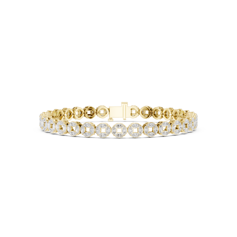 Marquise Link Men's Bracelet — 3.40ct