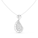 Load image into Gallery viewer, Swirl Teardrop Pendant — 0.64ct
