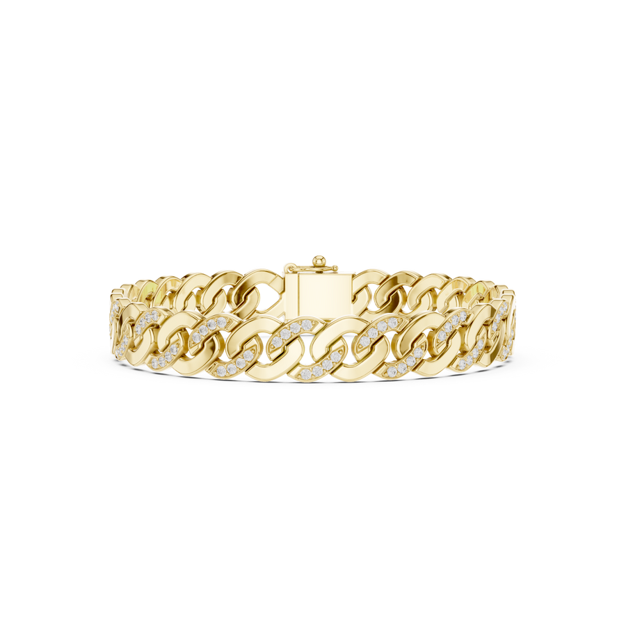 Chunky Curb Link Men's Bracelet — 1.10ct