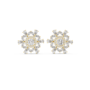 Kiara Diamond Halo Stud Earrings