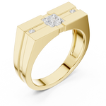 Load image into Gallery viewer, Geometric Cluster Mens Ring — 0.22ct