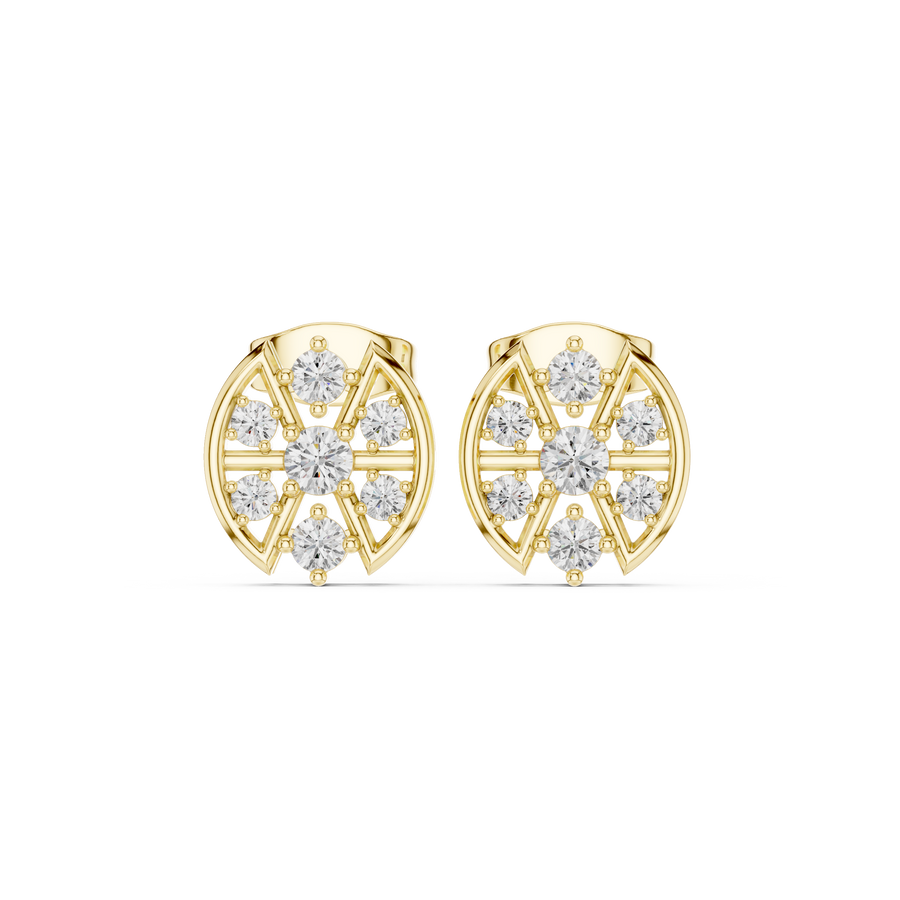 Soraya Diamond Halo Stud Earrings
