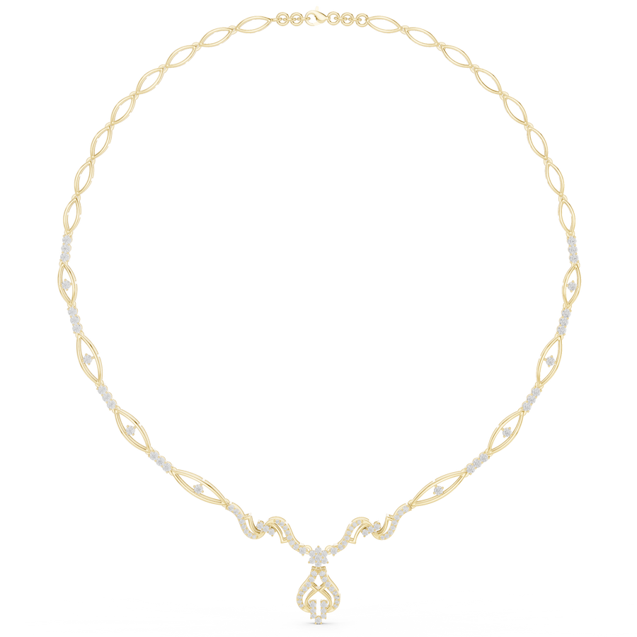 Oval Link Tassel Necklace — 1.84ct