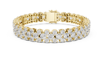 Load image into Gallery viewer, Two-Row Diamond Bracelet — 17.38ct