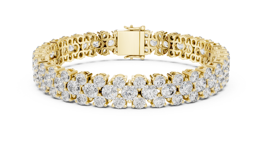 Two-Row Diamond Bracelet — 17.38ct