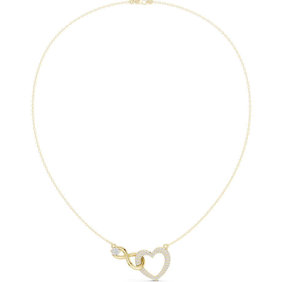 Infinity Heart Pendant Necklace — 0.88ct