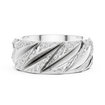 Load image into Gallery viewer, Twisted Rope Mens Ring — 0.63ct