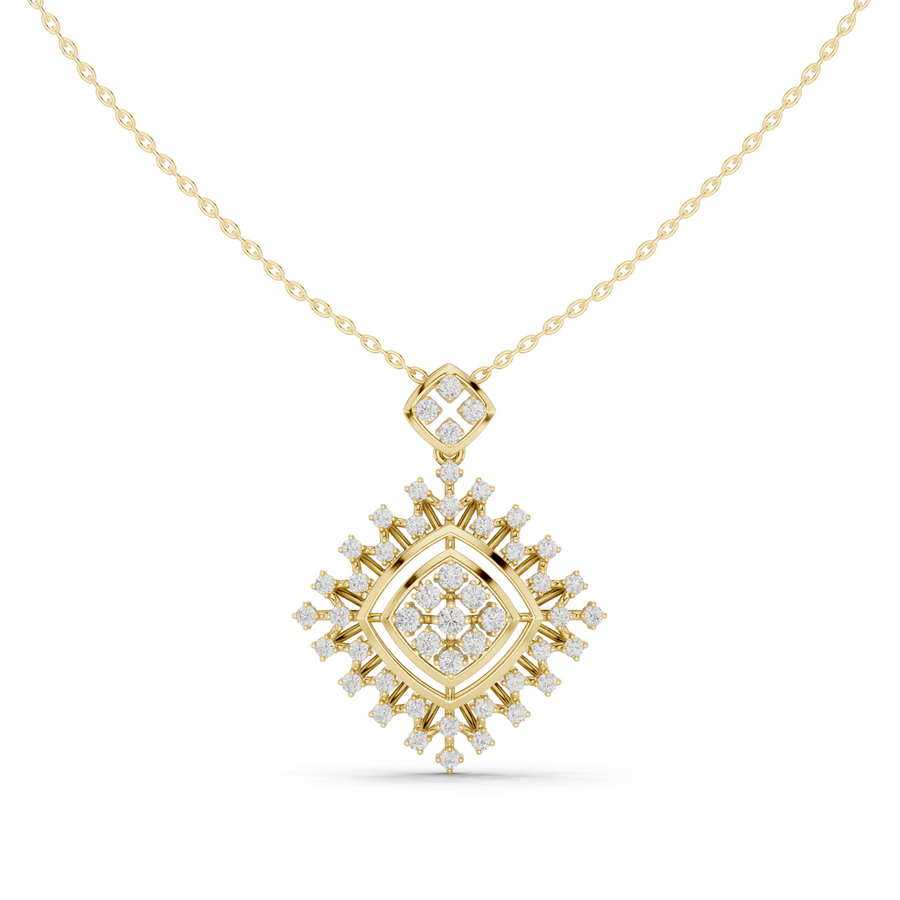 Spike Halo Pendant — 1.05ct