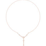 Load image into Gallery viewer, Floral Y-Drop Pearl Necklace — 0.39ct