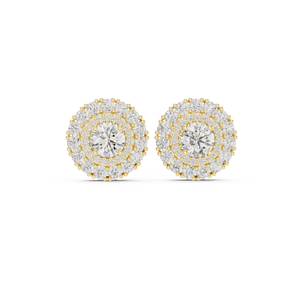 Vega Diamond Halo Stud Earrings
