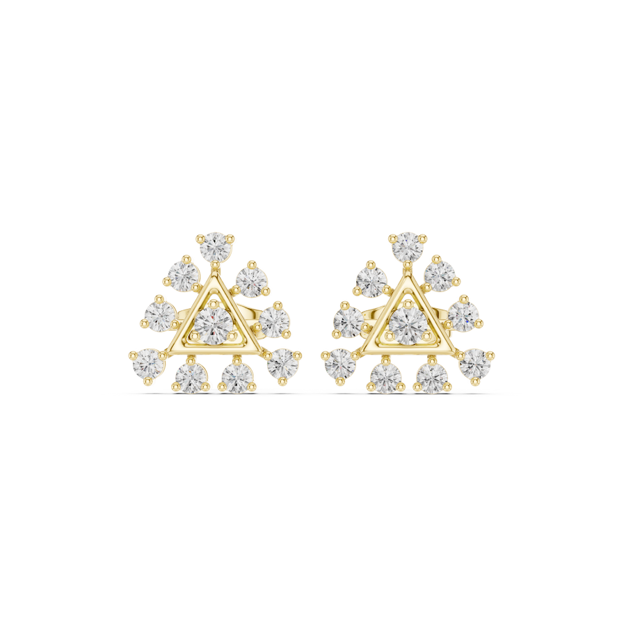 Elara Diamond Solitaire Stud Earrings